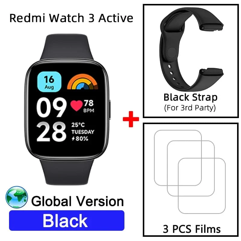 Globale Version Xiaomi Redmi Watch 3 Active 1.83-Zoll-Display 5 ATM wasserdicht Bluetooth-Telefonanruf 100+ Sportmodi Neuheiten