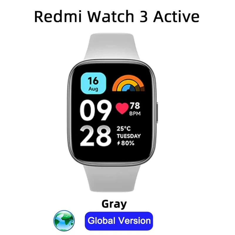 Globale Version Xiaomi Redmi Watch 3 Active 1.83-Zoll-Display 5 ATM wasserdicht Bluetooth-Telefonanruf 100+ Sportmodi Neuheiten
