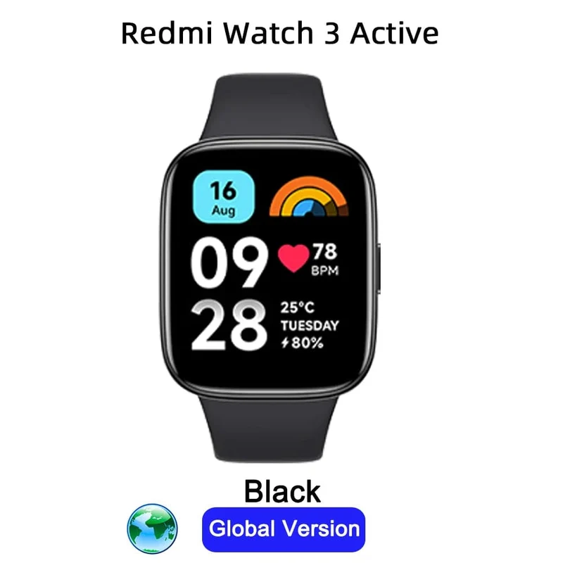 Globale Version Xiaomi Redmi Watch 3 Active 1.83-Zoll-Display 5 ATM wasserdicht Bluetooth-Telefonanruf 100+ Sportmodi Neuheiten