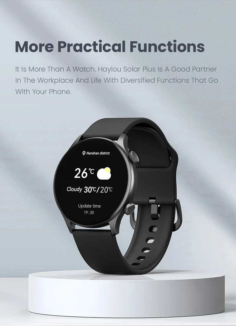 HAYLOU Solar Plus RT3 Smart Watch 1.43"AMOLED-Display Bluetooth-Telefonanruf Smartwatch Gesundheitsmonitor IP68 wasserdichte Sportuhr