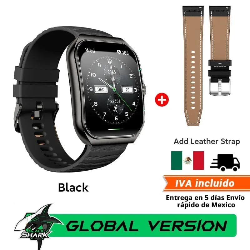 Black Shark Watch GT3 Globale Version 24-Stunden-Gesundheitsüberwachung 1.96 Zoll gebogenes Display 10 Tage Akkulaufzeit 100+ Sportmodi IP68