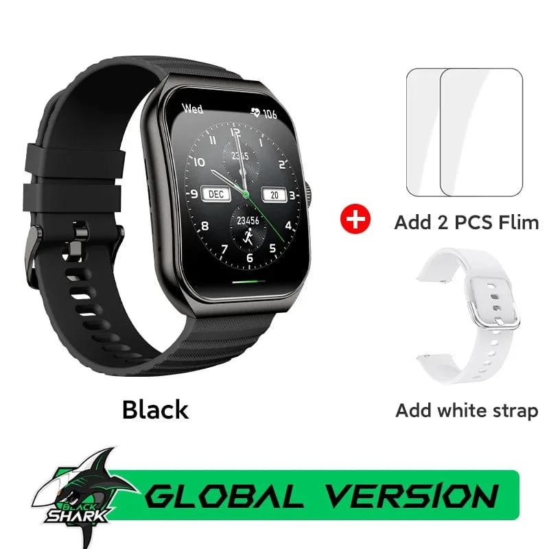 Black Shark Watch GT3 Globale Version 24-Stunden-Gesundheitsüberwachung 1.96 Zoll gebogenes Display 10 Tage Akkulaufzeit 100+ Sportmodi IP68