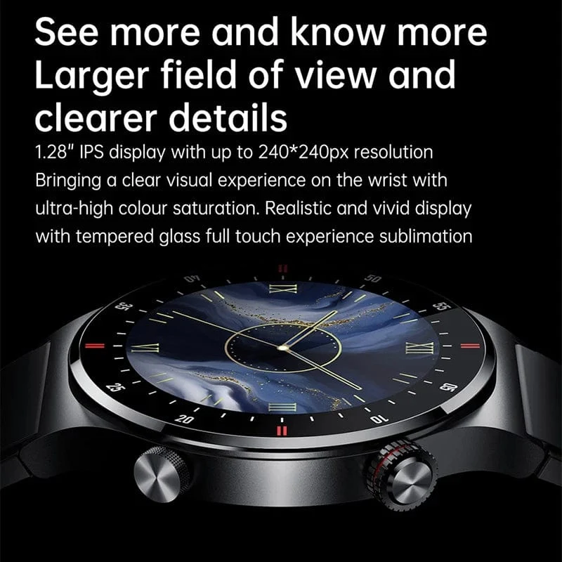 Neue Bluetooth-Anruf-Smartwatch für Männer, Sport-Fitness-Tracker, wasserdichte Smartwatch, großer HD-Bildschirm für Huawei Xiaomi-Telefon + Box