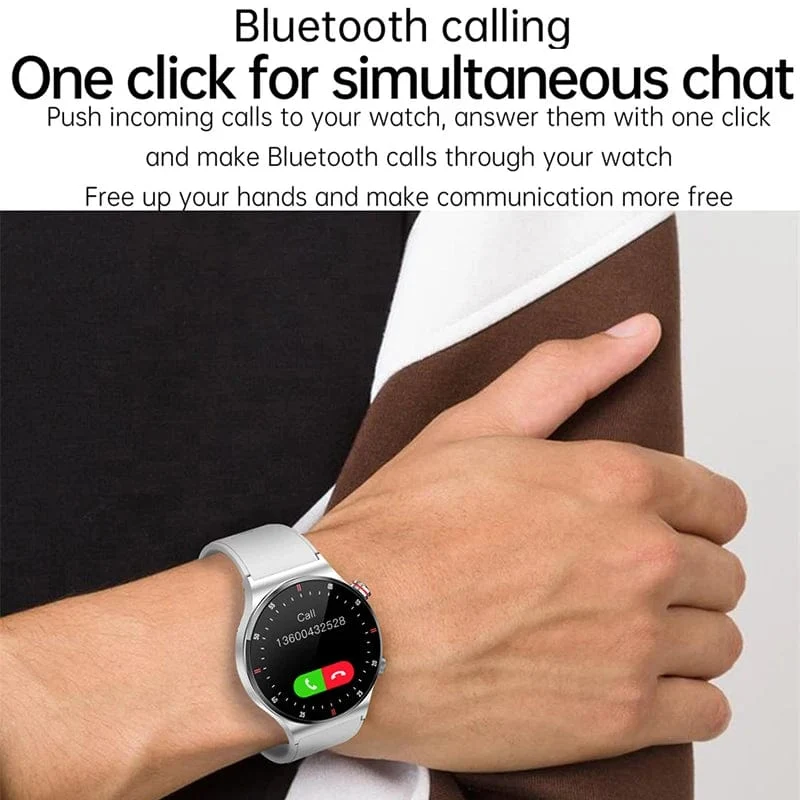 Neue Bluetooth-Anruf-Smartwatch für Männer, Sport-Fitness-Tracker, wasserdichte Smartwatch, großer HD-Bildschirm für Huawei Xiaomi-Telefon + Box