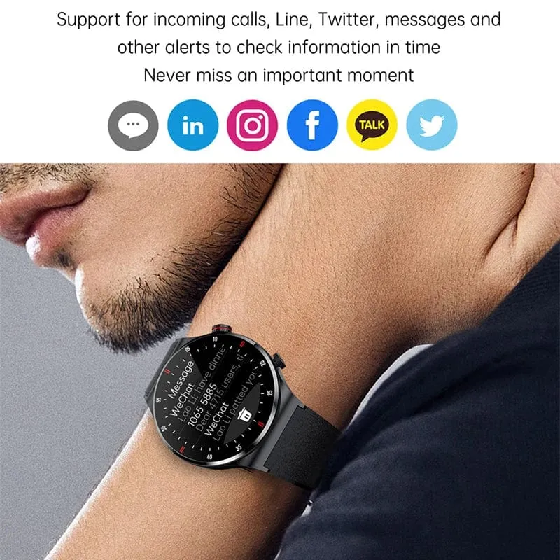 Neue Bluetooth-Anruf-Smartwatch für Männer, Sport-Fitness-Tracker, wasserdichte Smartwatch, großer HD-Bildschirm für Huawei Xiaomi-Telefon + Box