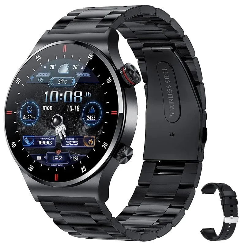 Neue Bluetooth-Anruf-Smartwatch für Männer, Sport-Fitness-Tracker, wasserdichte Smartwatch, großer HD-Bildschirm für Huawei Xiaomi-Telefon + Box