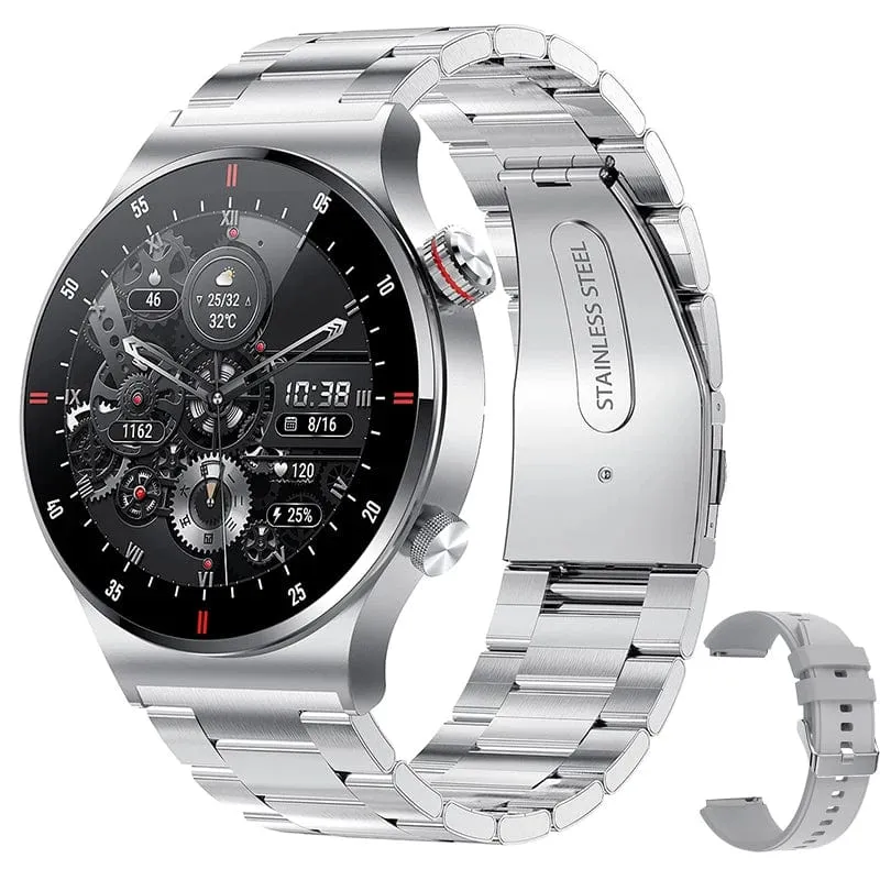 Neue Bluetooth-Anruf-Smartwatch für Männer, Sport-Fitness-Tracker, wasserdichte Smartwatch, großer HD-Bildschirm für Huawei Xiaomi-Telefon + Box
