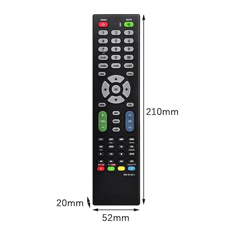 Kompatibel mit universeller TV-Fernbedienung. Verwendung einer universellen TV-Fernbedienung jeder Marke. Einstellung gemäß Handbuch RM-014S+ erforderlich.