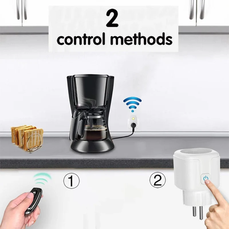 Drahtloser intelligenter Fernbedienungssteckdosenschalter 220V 4000W 16A EU FR Universalstecker Fernbedienung EIN AUS Steckdosen für Beleuchtung