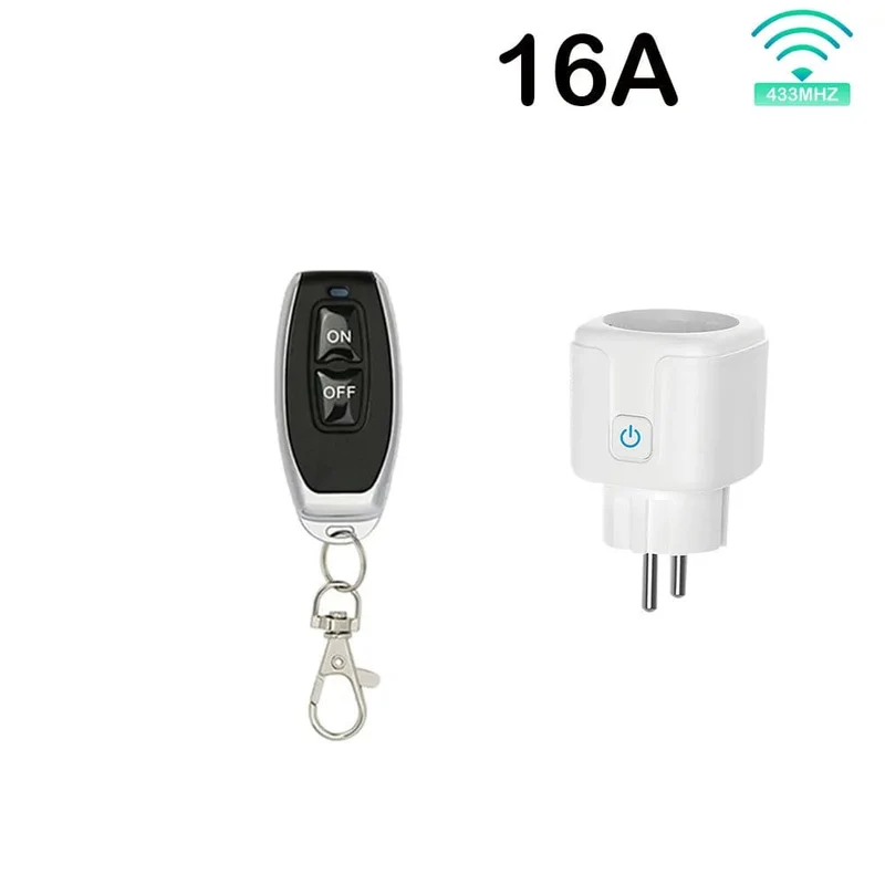 Drahtloser intelligenter Fernbedienungssteckdosenschalter 220V 4000W 16A EU FR Universalstecker Fernbedienung EIN AUS Steckdosen für Beleuchtung