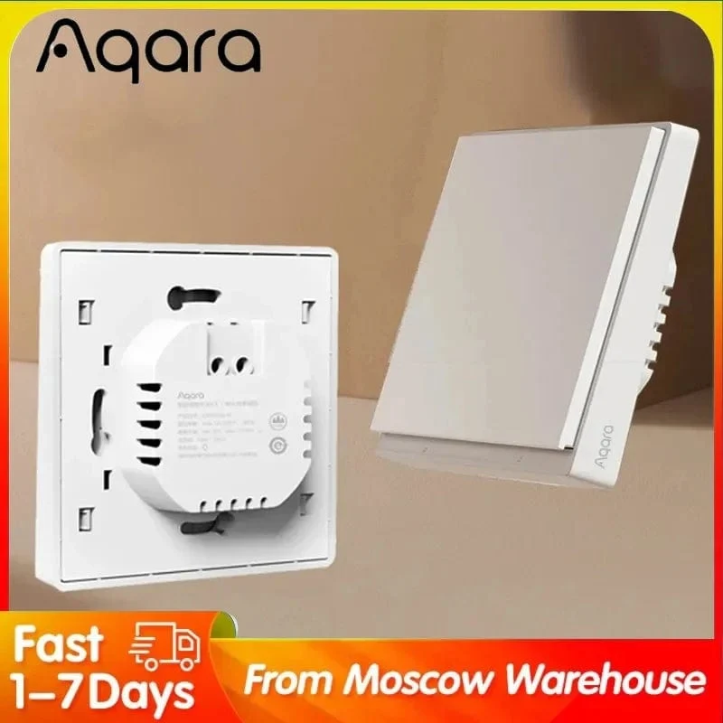 Aqara E1 Smart-Wandschalter, kabelloser Schalter, Zigbee 3.0, mit/ohne Neutralleiter, One-Key-Fernbedienung für Xiaomi Mi Home Homek APP