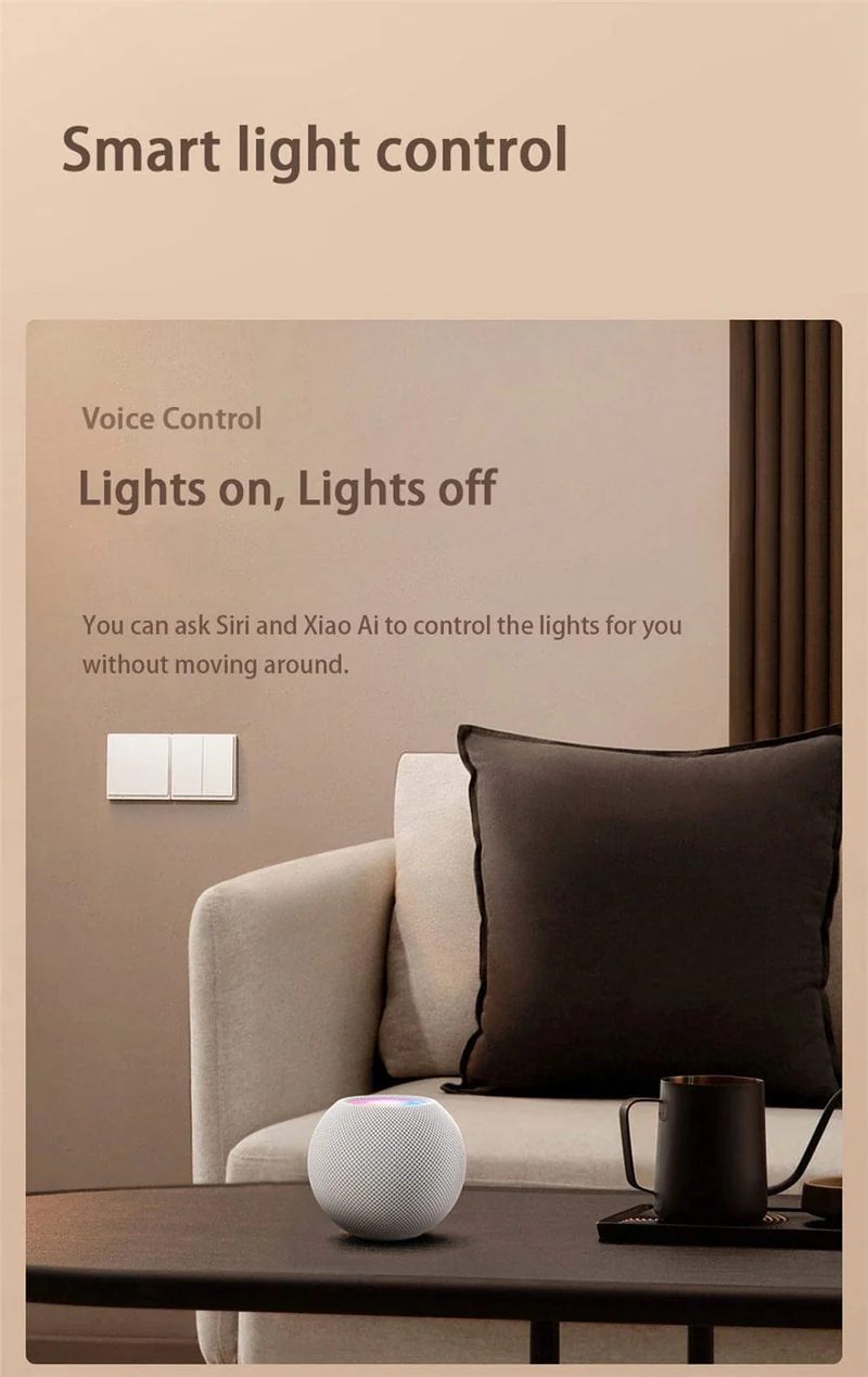 Aqara E1 Smart-Wandschalter, kabelloser Schalter, Zigbee 3.0, mit/ohne Neutralleiter, One-Key-Fernbedienung für Xiaomi Mi Home Homek APP