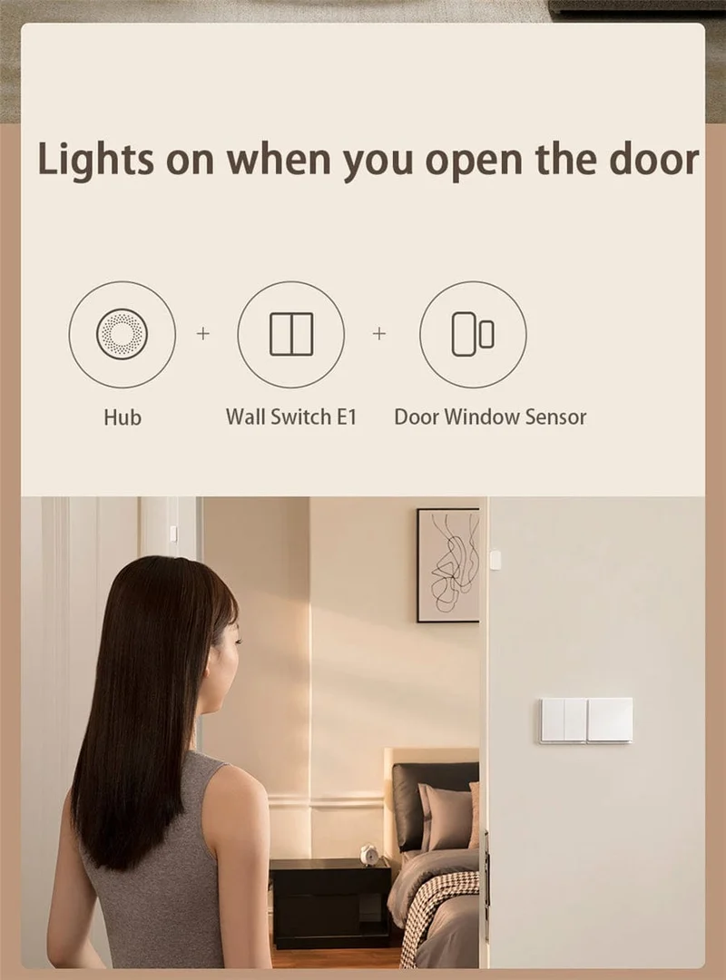 Aqara E1 Smart-Wandschalter, kabelloser Schalter, Zigbee 3.0, mit/ohne Neutralleiter, One-Key-Fernbedienung für Xiaomi Mi Home Homek APP