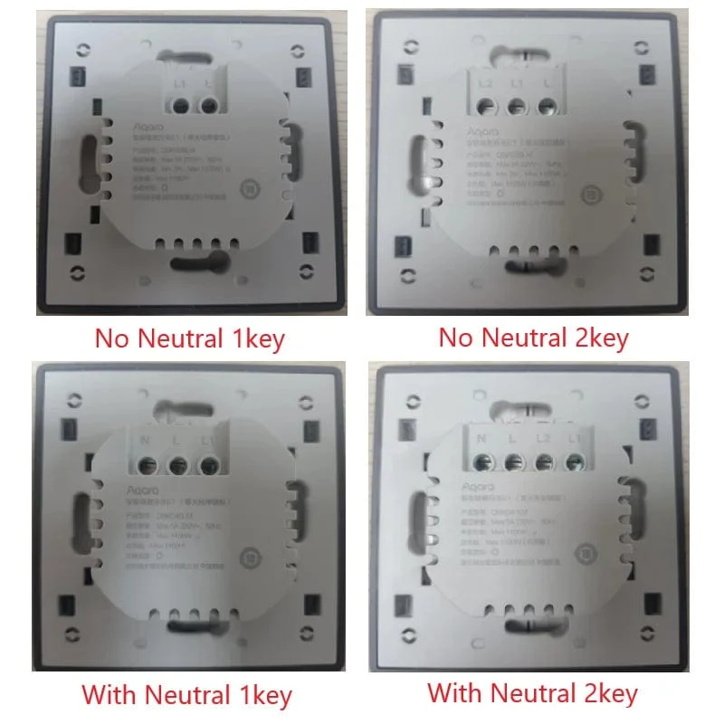 Aqara E1 Smart-Wandschalter, kabelloser Schalter, Zigbee 3.0, mit/ohne Neutralleiter, One-Key-Fernbedienung für Xiaomi Mi Home Homek APP