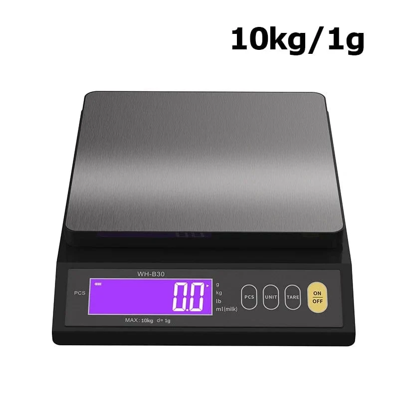 5 kg/0.1 g 10 kg/1 g Digitale elektronische Küchenwaage LCD-Display Vollständig wasserdichtes Edelstahl-Mess- und Wiege-Backwerkzeug
