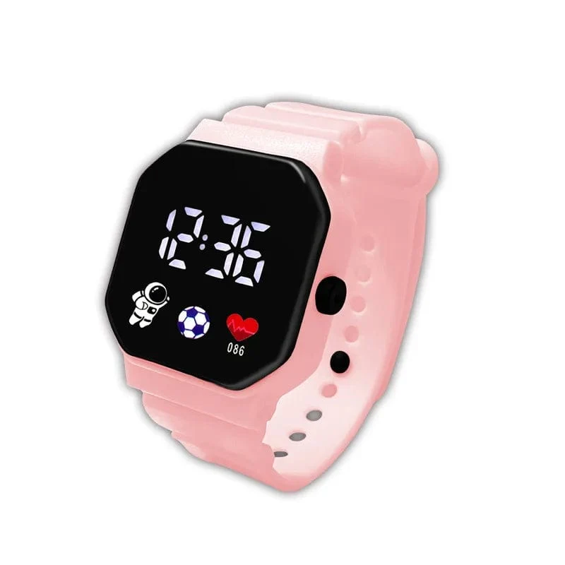 Kinderuhr Sport LED Digitaluhren Wasserdichte Elektronische Armbanduhr Spaceman LED Silikonarmband Sport Digitaluhren