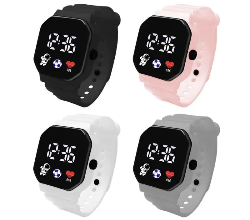 Kinderuhr Sport LED Digitaluhren Wasserdichte Elektronische Armbanduhr Spaceman LED Silikonarmband Sport Digitaluhren
