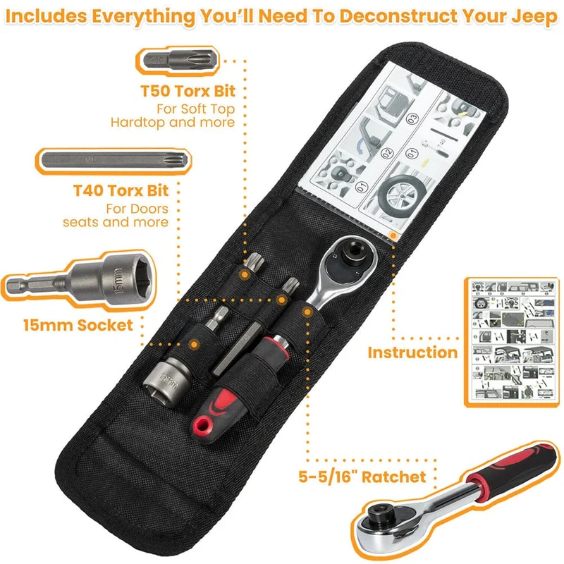1 Set Auto Quick Release Entfernung Werkzeug Türen Dach Entfernen Schlüssel Fahrzeug Handheld Reparatur Werkzeuge Kompatibel für Jeep Wrangler JL