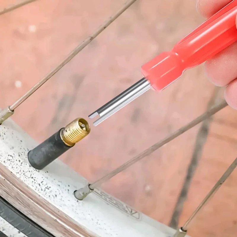 1 Stück Auto Fahrrad Schlitzgriff Reifenventilschaft Kernentferner Schraubendreher Auto-Styling-Zubehör Autoreifen Reparatur Installationswerkzeuge