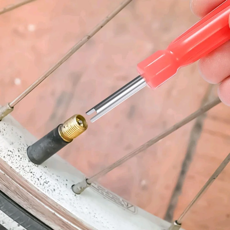 1 Stück Auto Fahrrad Schlitzgriff Reifenventilschaft Kernentferner Schraubendreher Auto-Styling-Zubehör Autoreifen Reparatur Installationswerkzeuge