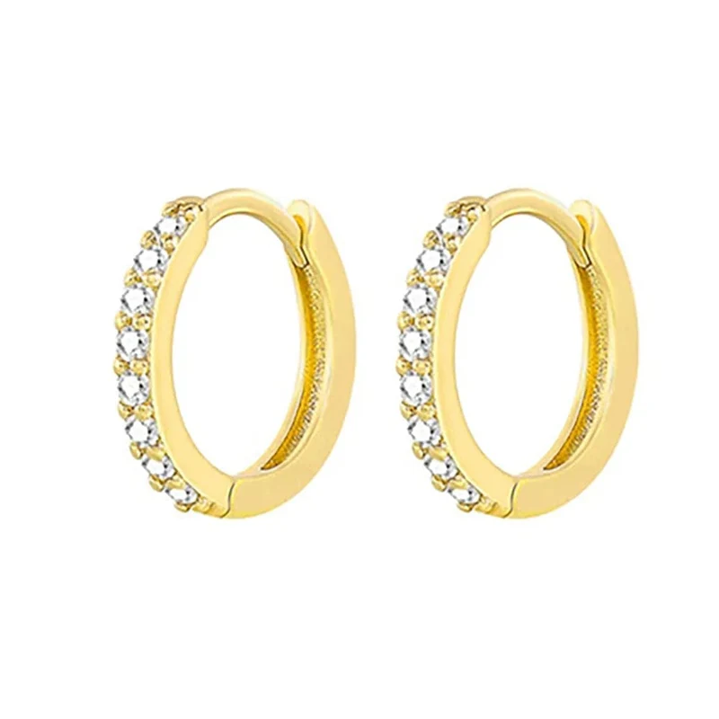 2 STK Edelstahl Minimal Creolen Kristall Zirkonia Kleine Huggie Dünne Knorpel Ohrring Helix Tragus Piercing Schmuck
