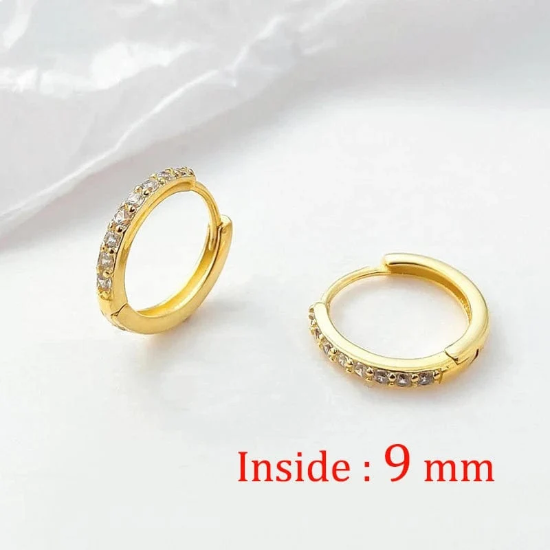 2 STK Edelstahl Minimal Creolen Kristall Zirkonia Kleine Huggie Dünne Knorpel Ohrring Helix Tragus Piercing Schmuck