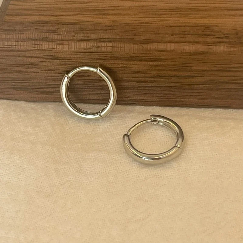 6–15 mm Edelstahl-Ohrring, minimalistisch, klassisch, rund, goldfarben, Ohrringe für Frauen und Männer, winziger Huggie-Reifen, Rock-Schmuck, Geschenk