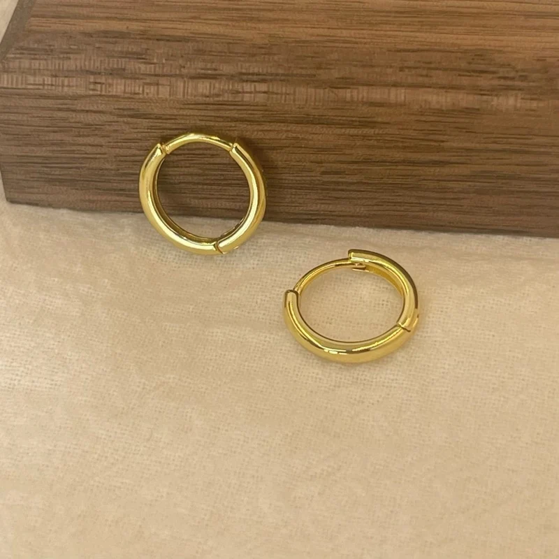 6–15 mm Edelstahl-Ohrring, minimalistisch, klassisch, rund, goldfarben, Ohrringe für Frauen und Männer, winziger Huggie-Reifen, Rock-Schmuck, Geschenk