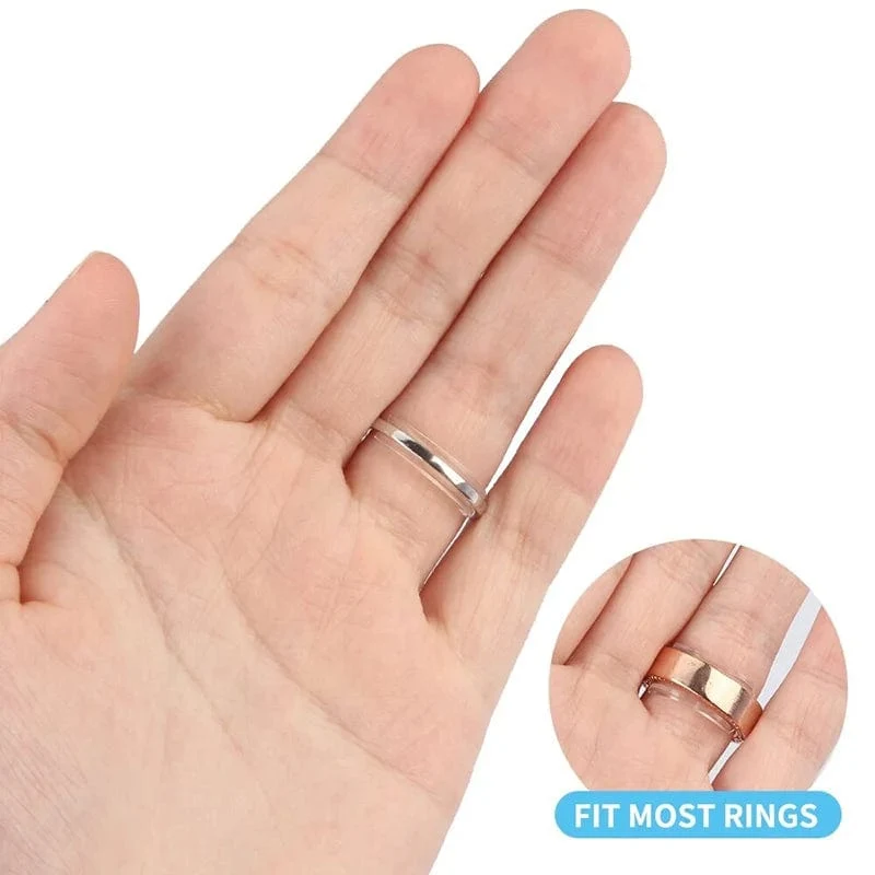 8 Größen Silikon unsichtbar klar Ring Größe Adjuster straffen Reducer Schmuck Werkzeug
