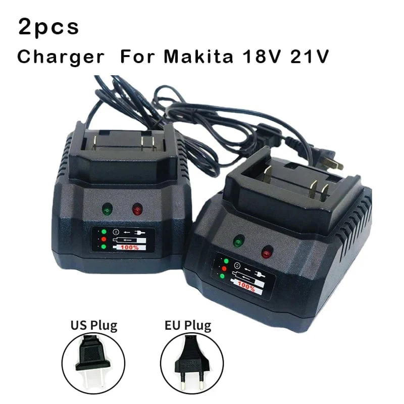 1 stück 18 V 21 V Batterieladegerät Geeignet für Makita Werkzeuge EU/US Stecker Elektrowerkzeug Tragbares Hochqualitatives intelligentes schnelles Aufladen von Li-Ionen