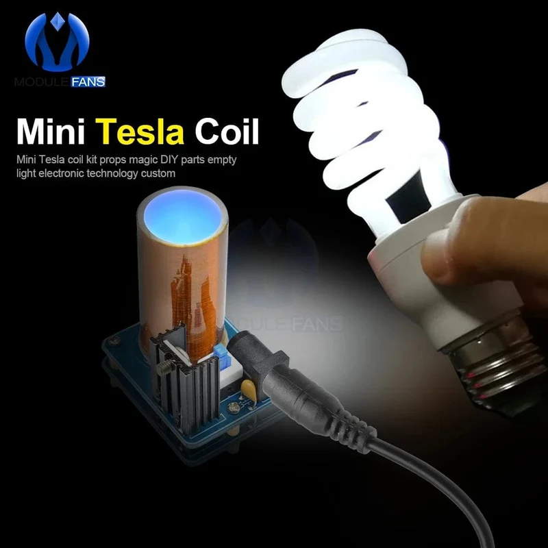 BD243 Mini-Teslaspulen-Kit, Zauberrequisiten, DIY-Teile, leere Lichter, Technologie, DIY-Elektronik, BD243C DIY-Mini-Teslaspulenmodul