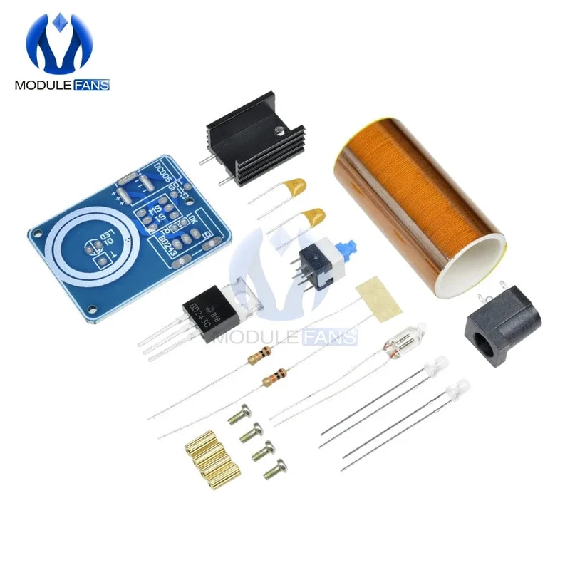 BD243 Mini-Teslaspulen-Kit, Zauberrequisiten, DIY-Teile, leere Lichter, Technologie, DIY-Elektronik, BD243C DIY-Mini-Teslaspulenmodul