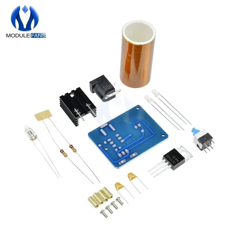 BD243 Mini-Teslaspulen-Kit, Zauberrequisiten, DIY-Teile, leere Lichter, Technologie, DIY-Elektronik, BD243C DIY-Mini-Teslaspulenmodul