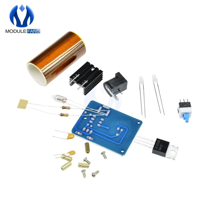BD243 Mini-Teslaspulen-Kit, Zauberrequisiten, DIY-Teile, leere Lichter, Technologie, DIY-Elektronik, BD243C DIY-Mini-Teslaspulenmodul