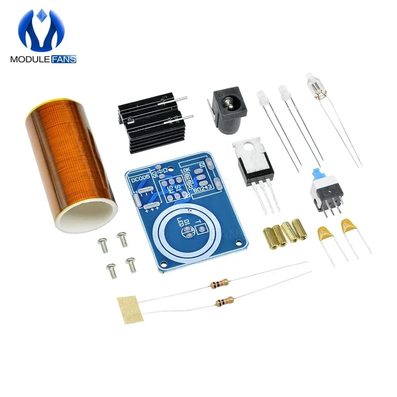 BD243 Mini-Teslaspulen-Kit, Zauberrequisiten, DIY-Teile, leere Lichter, Technologie, DIY-Elektronik, BD243C DIY-Mini-Teslaspulenmodul