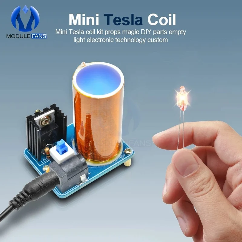 BD243 Mini-Teslaspulen-Kit, Zauberrequisiten, DIY-Teile, leere Lichter, Technologie, DIY-Elektronik, BD243C DIY-Mini-Teslaspulenmodul