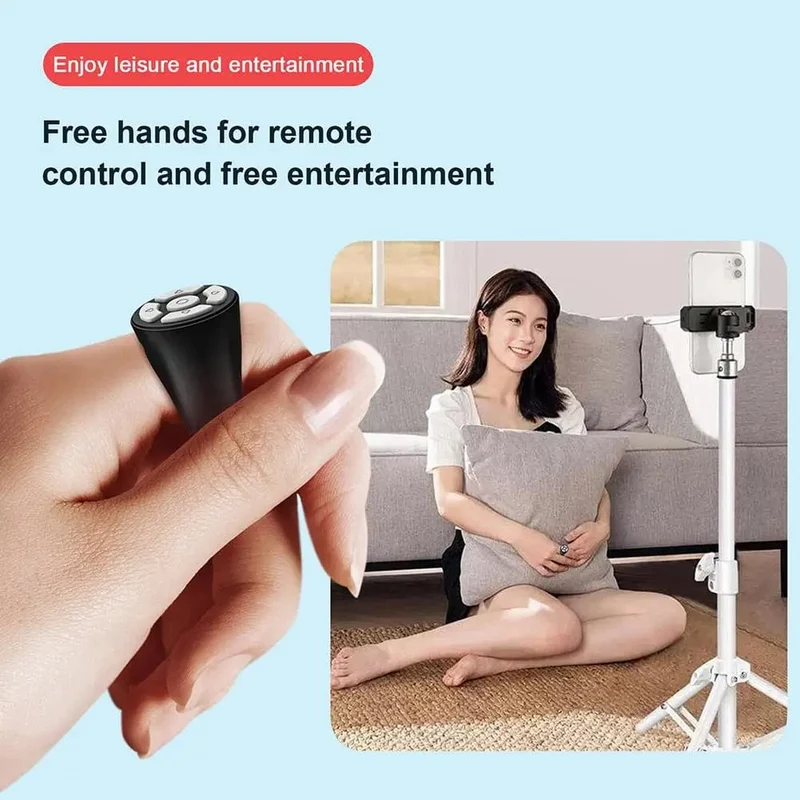 Multifunktions-BT-Fernbedienung Tragbarer Selfie-Video-Controller mit Fingerspitze Automatisches Page-Turner-Browsing für das Telefon