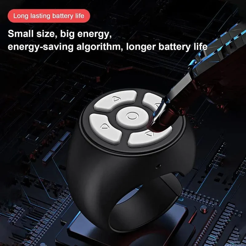 Multifunktions-BT-Fernbedienung Tragbarer Selfie-Video-Controller mit Fingerspitze Automatisches Page-Turner-Browsing für das Telefon
