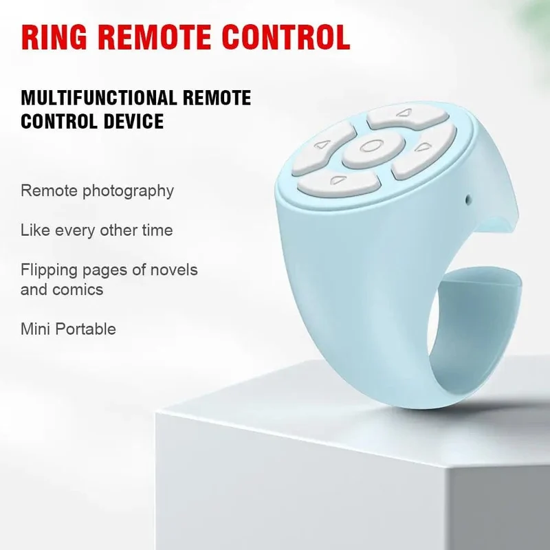 Multifunktions-BT-Fernbedienung Tragbarer Selfie-Video-Controller mit Fingerspitze Automatisches Page-Turner-Browsing für das Telefon