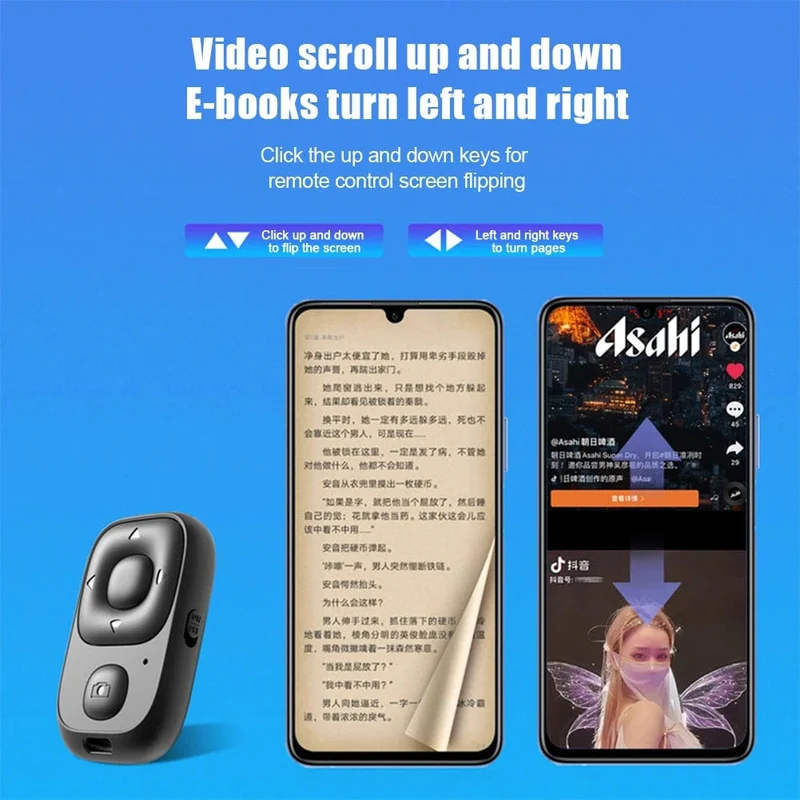 Drahtlose Bluetooth-kompatibel Fernbedienung Taste Controller für Tik Tok Selbst-Timer Kamera Stick Shutter Telefon Selfie E-book