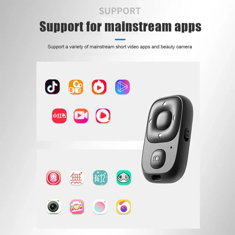 Drahtlose Bluetooth-kompatibel Fernbedienung Taste Controller für Tik Tok Selbst-Timer Kamera Stick Shutter Telefon Selfie E-book