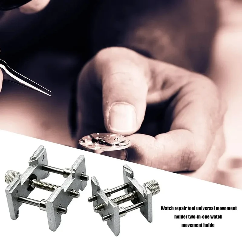 2 stücke Multifunktionale Universal Uhrwerk Halter Feste Basis 2in1 Uhren Fall Clamp Reparatur Werkzeuge für Uhrmacher dropshipping
