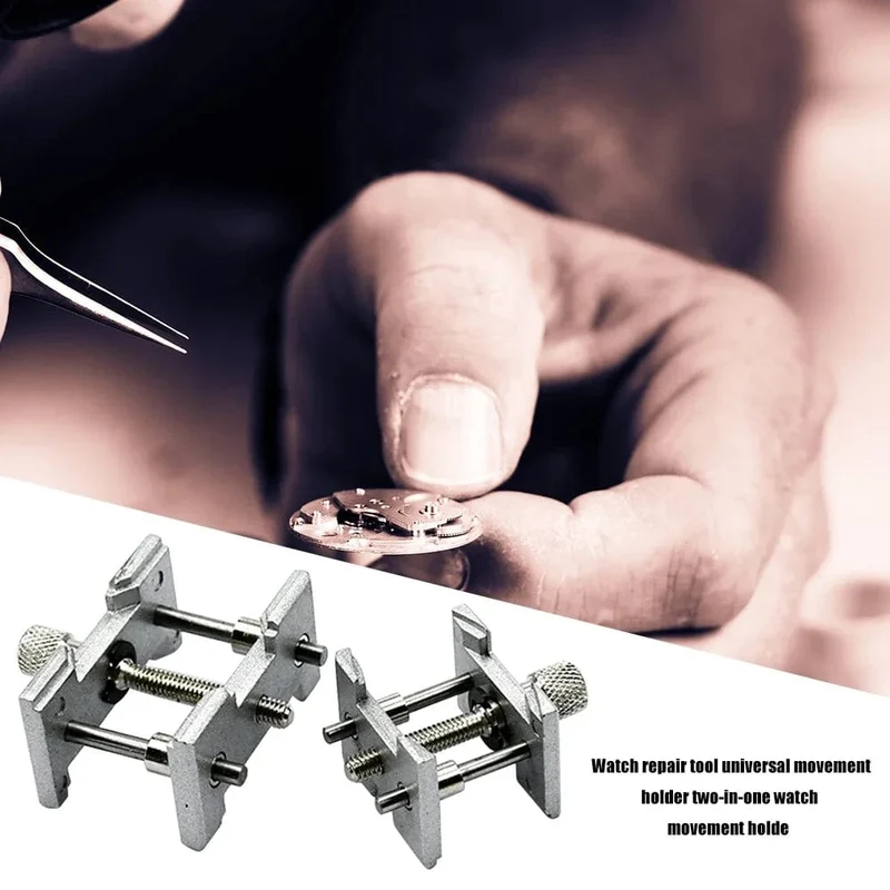 2 stücke Multifunktionale Universal Uhrwerk Halter Feste Basis 2in1 Uhren Fall Clamp Reparatur Werkzeuge für Uhrmacher dropshipping