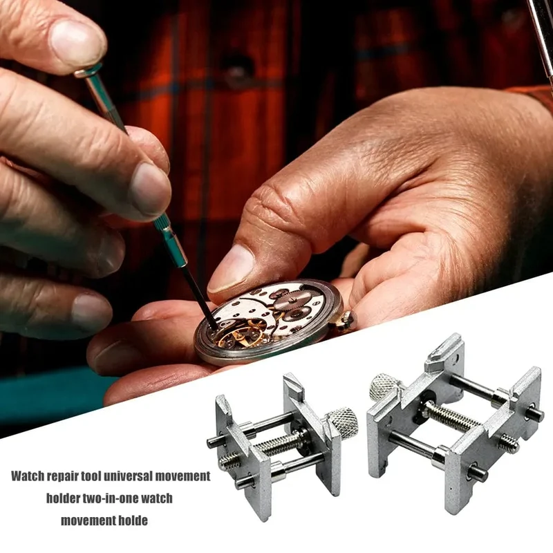 2 stücke Multifunktionale Universal Uhrwerk Halter Feste Basis 2in1 Uhren Fall Clamp Reparatur Werkzeuge für Uhrmacher dropshipping