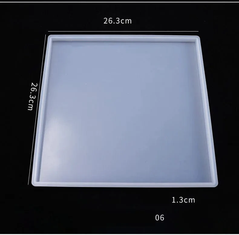 Tablett Silikonform DIY Harzform Kristall Epoxid Silikonform Obstscheibe Teeteller Tischplatte Untersetzer Formenherstellung Werkzeug