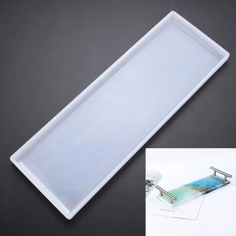 Tablett Silikonform DIY Harzform Kristall Epoxid Silikonform Obstscheibe Teeteller Tischplatte Untersetzer Formenherstellung Werkzeug