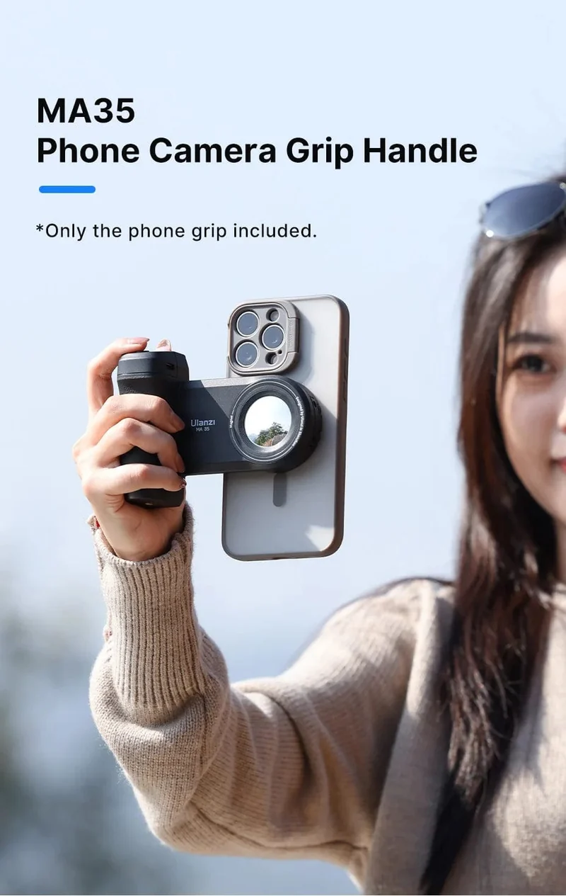 Ulanzi MA35 MagSafe Bluetooth Shutter Smartphone Kamera Griff Grip Selfie Stablizer Vertikale Horizontale Aufnahmen für Telefon