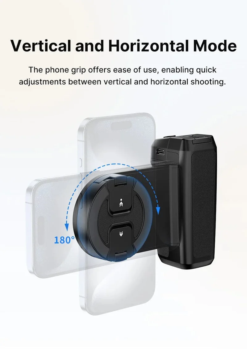 Ulanzi MA35 MagSafe Bluetooth Shutter Smartphone Kamera Griff Grip Selfie Stablizer Vertikale Horizontale Aufnahmen für Telefon