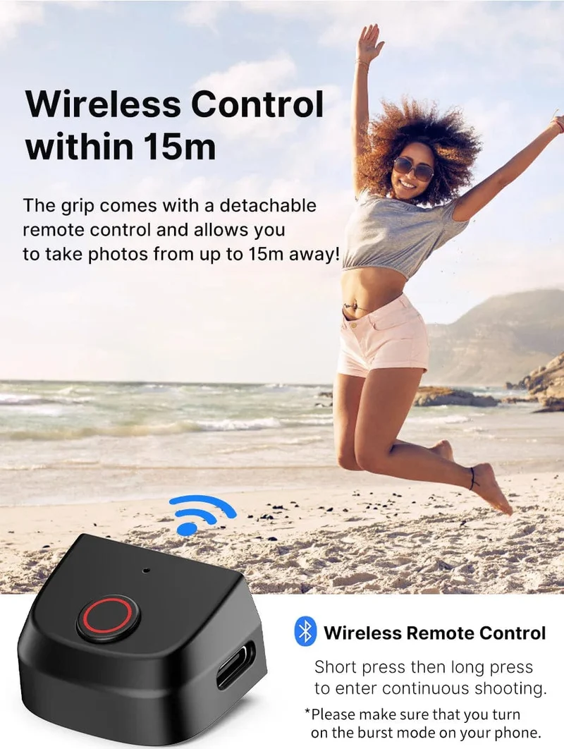 Ulanzi MA35 MagSafe Bluetooth Shutter Smartphone Kamera Griff Grip Selfie Stablizer Vertikale Horizontale Aufnahmen für Telefon