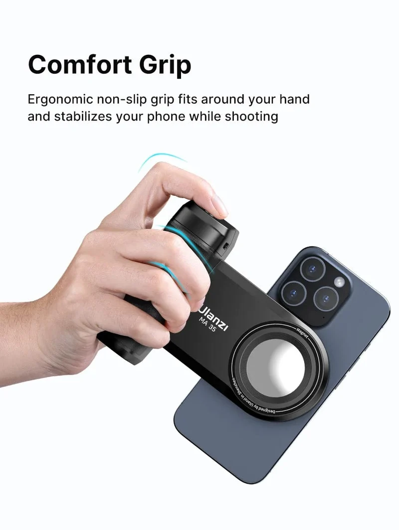 Ulanzi MA35 MagSafe Bluetooth Shutter Smartphone Kamera Griff Grip Selfie Stablizer Vertikale Horizontale Aufnahmen für Telefon
